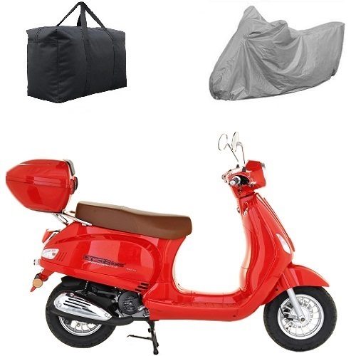 SCOOTER MOPED WITH TOP BOX MOTORBIKE COVER